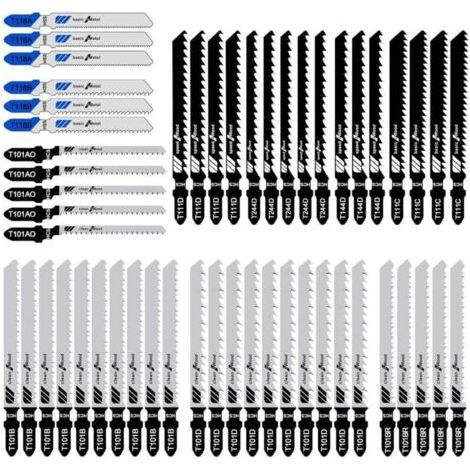Pair Set mit 52 Stichsägeblättern, professionelle Metallsägeblätter aus Kohlenstoffstahl, 10 Modelle, ideal für Holz, Kunststoff und Metall