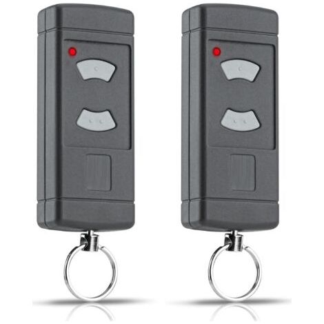 Mini télécommande d'ouverture de Porte de Garage à 2 Boutons HSE2-40, Compatible avec Les Boutons Gris Hormann 40,685MHz HSM2-40, HSM4-40, HSE2-40, HSE4-40, HS2-40, HS4-40 Key Fob 2 Pack (1/5)