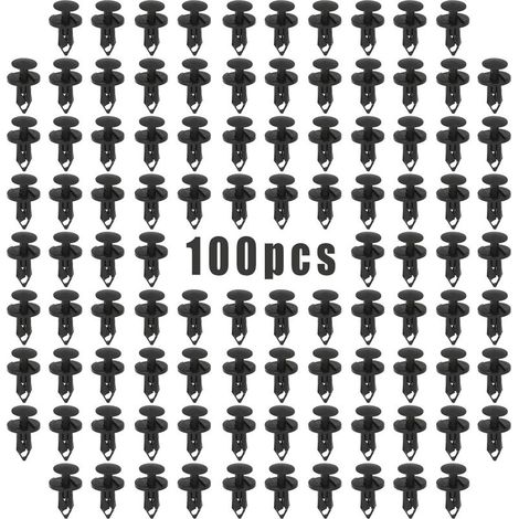 100 Pièces Rivet Clips Plastique Voiture, Clips Pare-Chocs Universels, Rivets Plastiques Fixation, Rivets Clips Plastique, Rivet Clips Plastique Voiture, Rivet Plastique Automobile (1/5)