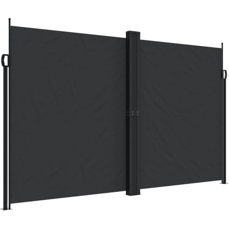 Auvent latéral rétractable Noir 200x1200 cm (1/5)