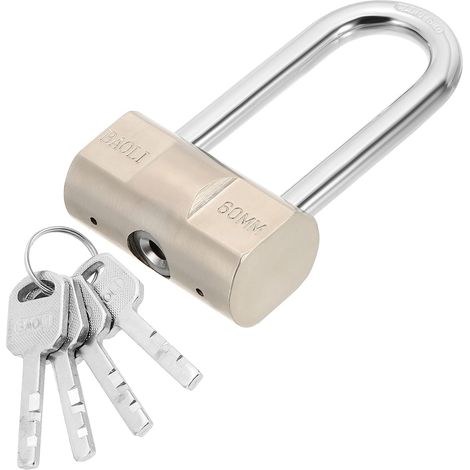 2-3/8 Inch (60mm) Cadenas Renforcé En Acier Allié Haute Sécurité Avec 4 Clés Pour Porte Entrepôt Conteneur D'transport Porte De Stockage Fenêtre (H:109mm) (1/5)