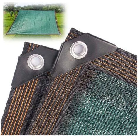 TAISHENGDA Schattierungsnetz, Schattierungsgewebe für Gemüsegärten (90 % Schattierung), Sonnensegel für Carport/Blumen/Pflanzen, Sonnensegel, Dunkelgrün, 3 x 6 m (1/5)