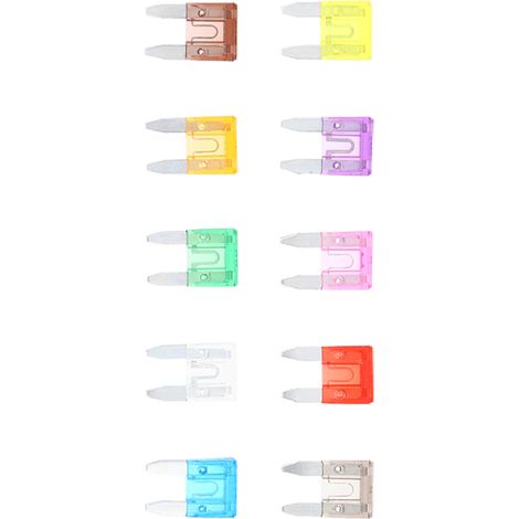 Assortiment de fusibles pour voiture et camping-car (à lames standard) : 2 A, 3 A, 5 A, 7,5 A, 10 A, 15 A, 20 A, 25 A, 30 A et 35 A. (1/5)