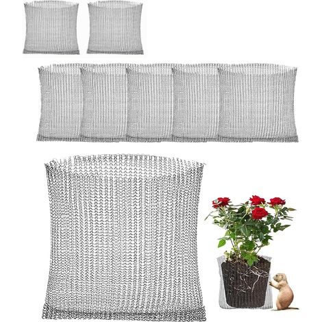 (8 Pièces) Panier de Protection des Racines des Plantes, 25 23cm Protections de Racines en Maille,pour la Protection des Végétauxde Fleursde Légumes (1/5)