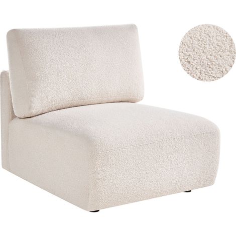 Poltrona modulare Boucle Rivestimento 1 posto Stile moderno Bianco sporco Mesnali (1/5)