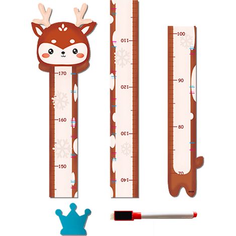 Sticker Murale Mesure Hauteur - Décalcomanie Réutilisable pour Chambre d'Enfant - Adhésif Lisse sans Résidu - Pour Murs, Miroirs, Carrelage, Fenêtres - 1 Pièce (1/5)