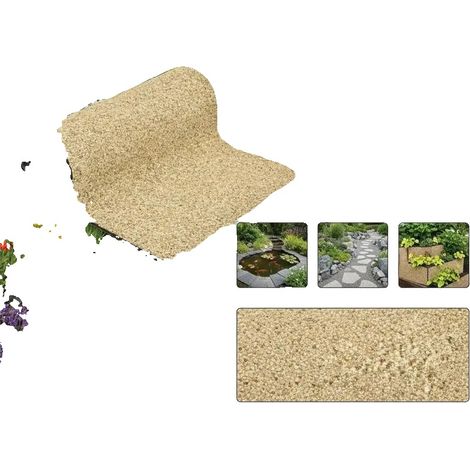 Rivestimento in pietra naturale, 1000 x 60 cm, tessuto non tessuto in PP, resistente ai raggi UV, idoneo al contatto con acqua potabile, costruzione durevole. (1/5)