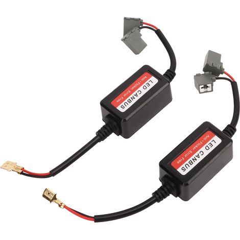 Lot de 2 décodeurs LED H1 12V DC résistance anti-scintillement pour phares antibrouillard LED (1/5)