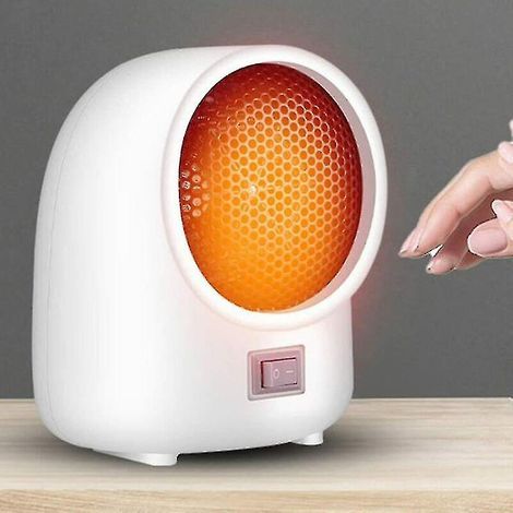 Sconto del 70% - Mini ventilatore elettrico potente con riscaldamento rapido, interfaccia USB, portatile per casa, dormitorio e ufficio, con un simpatico design a cartone animato. (1/5)