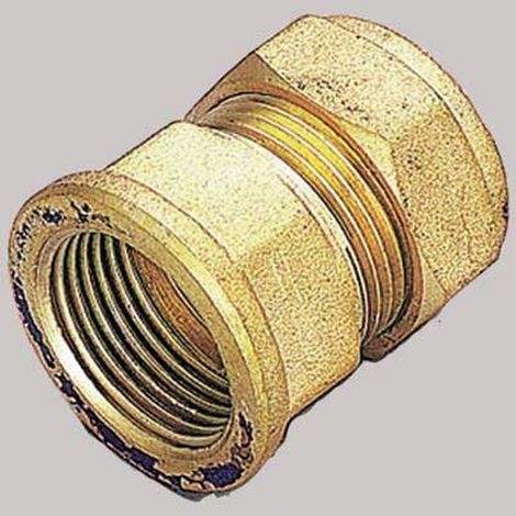 RACCORDO DRITTO FEMMINA CON OGIVA OTTONE - 22 x 1"