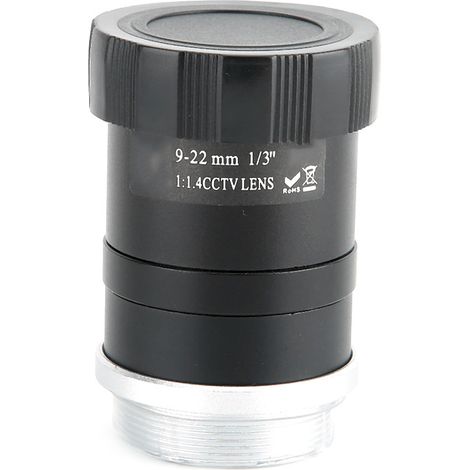 Objectif de sécurité 9-22mm à focale manuelle 1080P pour caméra de surveillance, ouverture réglable (1/5)