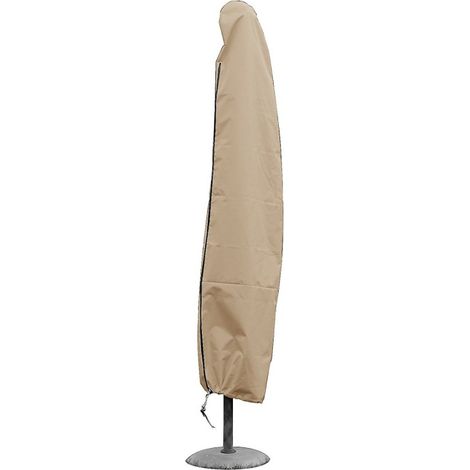 Housse de parasol droit 185 cm – Toile Oxford polyester 220g/m² enduit PVC – Imperméable et anti UV – Système d'accroche cordon et oeillets – Green Club