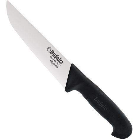 Coltello Francese Lama 18 cm Bufalo Macello S92/18 Manico Nero (1/2)
