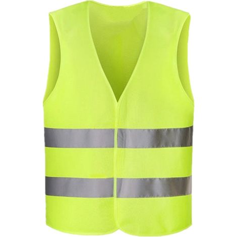 Gilet réfléchissant - gilet de sécurité - gilet de sécurité lumineux - Longueur : 65 cm - vert (1/5)