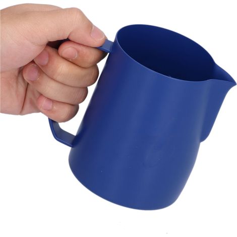 Cafetière en acier inoxydable, mousseur à lait avec bec verseur anti-éclaboussures pour la cuisine (600 ml) (1/5)