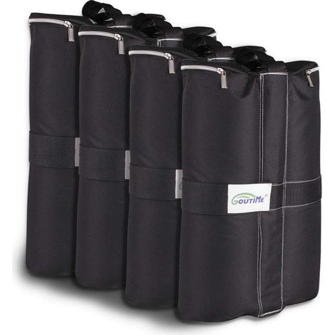 Sacs à Lest pour Tente, Barnum, tonnelle Pliable et Trampoline, lot de 4 sacs noirs (sacs vides, sans sable inclus) (1/5)