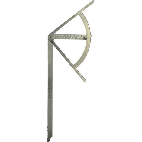Équerre Alpha inox 795x430 mm avec rapporteur 300 mm WILMART – Réf. WIL140032