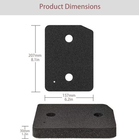 Trocknerfilterschwamm Filter Filtermatte Feinfilter für Trockner 2 Filter Geeignet für Miele T1 Wäschetrockner und Wärmepumpentrockner Schwarz 20 20,7 (1/4)