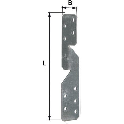 Anclaje para poste de viga L / R 210x33x2mm GAH (Por 50)