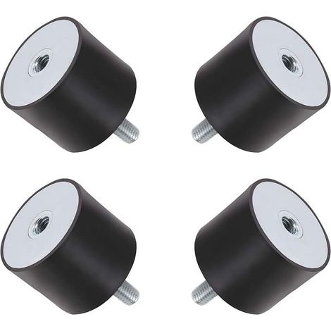 4pcs M8 2020mm Double Extrémités Vis Absorbeur Anti Vibration Isolateur en Caoutchouc Bobine Montages Bateau Voiture Silencieux Bloc Damper. (1/5)