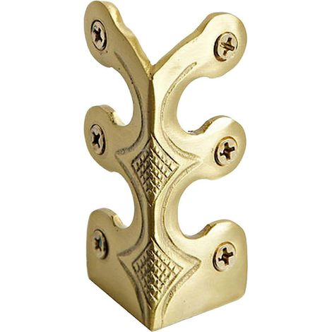 Protection d'angle en laiton massif antique chinois - Protection élégante double face pour salon et décoration intérieure rétro (Glod) (1/5)