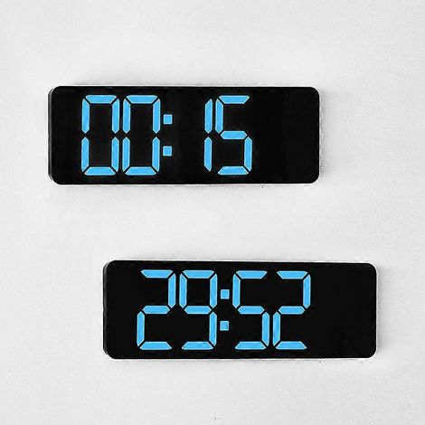Une horloge de salon minimaliste de 13 pouces, pouvant être posée sur une table ou accrochée au mur, dotée d'une grande police de caractères et de plusieurs alarmes. (1/5)