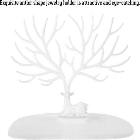 Porte-bijoux en Forme de Bois de Cerf Blanc pour Rangement de Colliers et Bracelets (1/5)