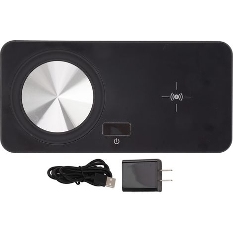 Support de recharge sans fil pour tasse chauffante 55°C, sous-verre thermostatique sécurisé pour thé café lait, bureau, prise US 100-240V (1/5)