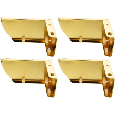 Lot de Quatre Pieds Métalliques Dorés Robustes Haute Dureté, Support pour Meubles Tels Que Armoires et Commodes (1/5)