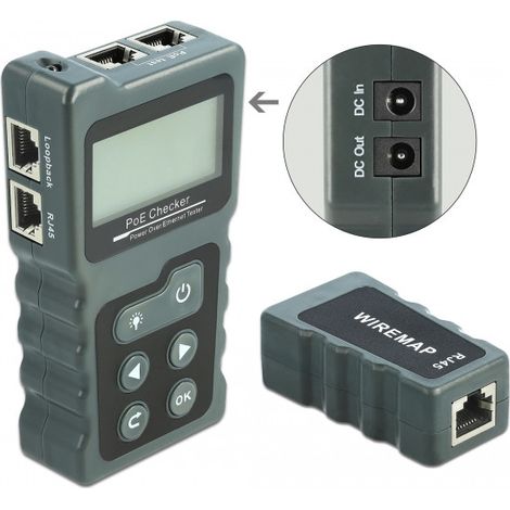 DeLOCK LCD Kabeltester RJ45 / PoE / DC (63110) (1/5)