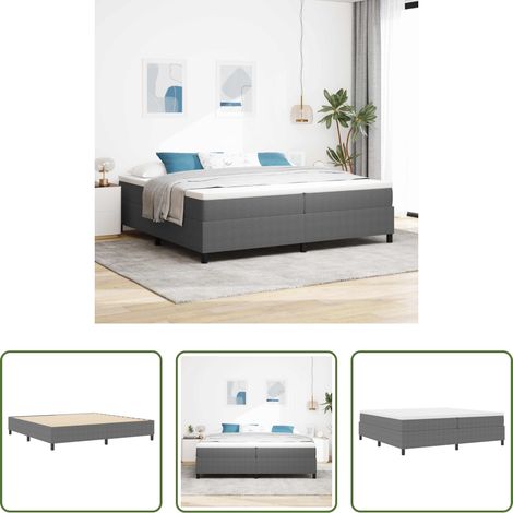 vidaXL Stoffbett - Plattformbettgestell Hellgrau 200 x 200 cm Cordstoff (1/5)