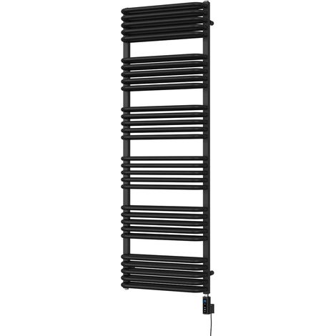 Crossmoor - Black Electric Towel Rail H1533mm x W500mm 1200w Thermostatic WIFI (1/2)