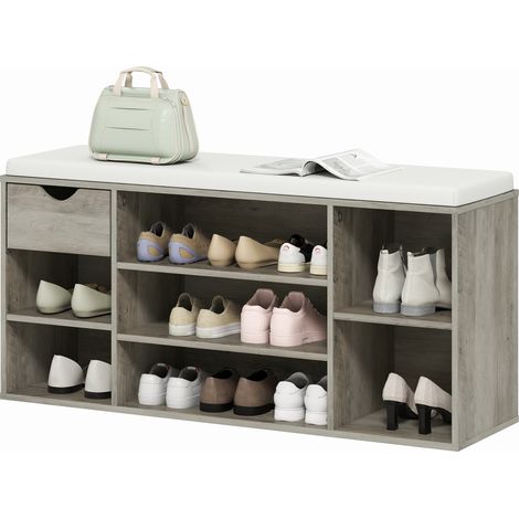 Shoe Storage Bench  Cushion - Grey (1/5)