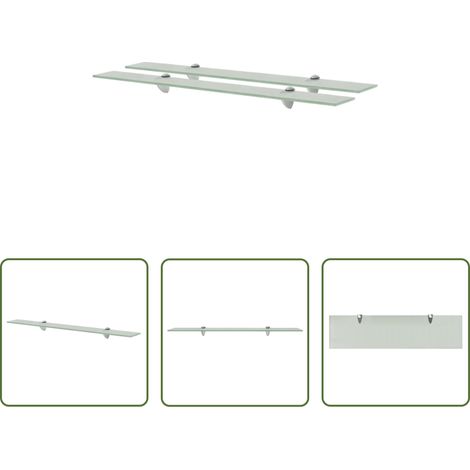vidaXL Estantes flotantes 2 unidades vidrio 8 mm 80x20 cm (1/5)