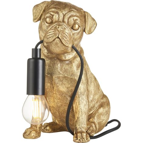 Lampada tavolo resina vintage oro Mops E14 7W Endon (1/5)