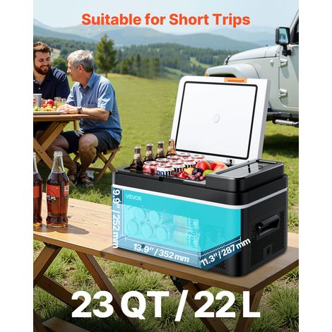 Glacière Électrique à Compression de Voiture 22 L, -20 °C à 20 °C Réfrigérateur Portable Contrôle via APP, 12/24 V DC et 100-240 V AC Mini Frigo Auto pour Camping Voyage Plage Bateaux Pêche (1/5)
