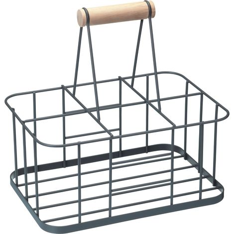 KitchenCraft Living Nostalgia Portabottiglie in Filo da 6, Argento (1/4)