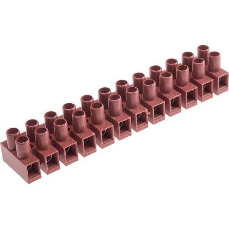 Bornier de raccordement RS PRO, 12 pôles , A visser, 1.5mm², 17.5A ( Prix pour Paquet de 5 ) (1/2)
