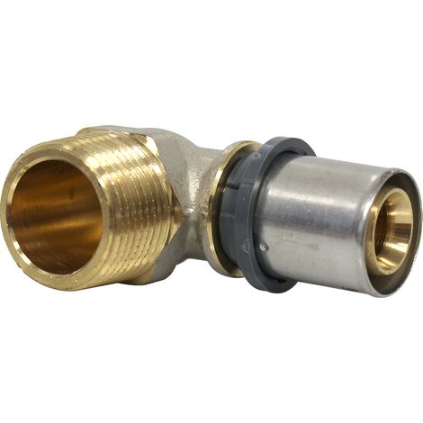 Raccord multicouche à sertir TH - Coude Mâle 3/4" (20/27) - Ø20x2,0 - Arcanaute (1/7)