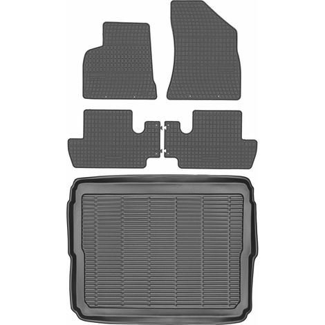 Ensemble de tapis de sol en caoutchouc pour Peugeot 3008 i Crossover (2009-2016) + tapis de coffre