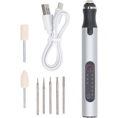 Elektrischer Schleifstift, USB wiederaufladbar, einstellbare Geschwindigkeit, intelligentes Polieren, Gravieren, Schleifwerkzeug (1/5)