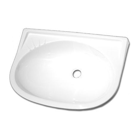 Imline – Vasque à poser 390x300x115 mm – Plastique blanc – Pour espaces restreints en caravane et camping-car – Conception fonctionnelle (1/2)
