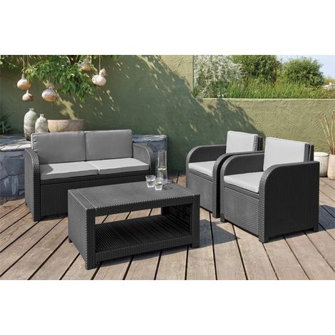 SET RATTAN MODENA 4P GRAFITE
