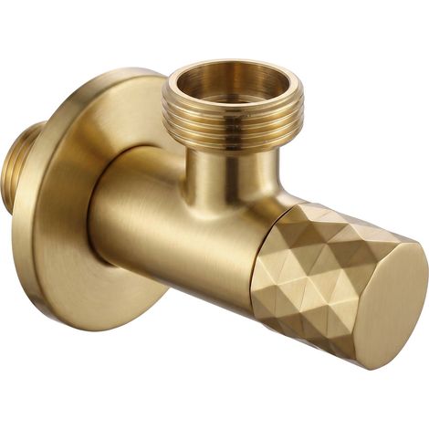 Rea Robinet D’angle Diamond 03 1/2" X 3/4" Brush Gold (1/5)