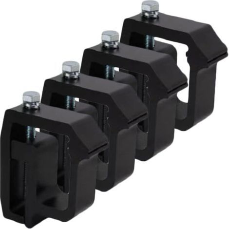 Colliers de fixation en alliage d'aluminium pour capot de camion et porte-échelle, ensemble de 4, fixation robuste pour carrosseries rigides et camping-cars. (1/4)