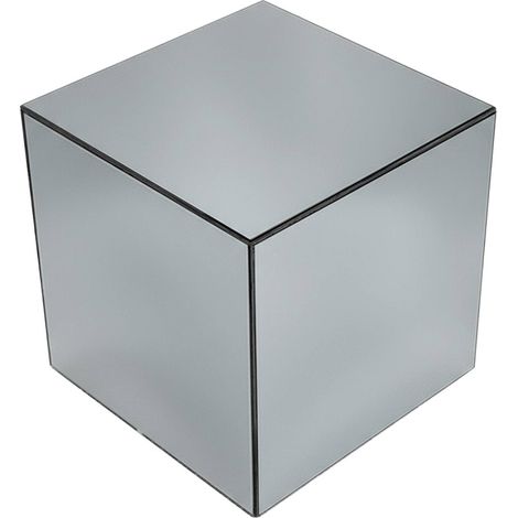 sweeek - Kubischer Tisch mit Spiegelglas, Sofaende, Beistelltisch, 30 cm (1/5)