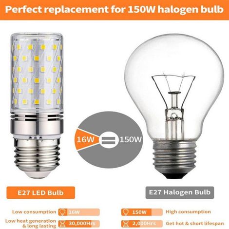 Ampoule Led - E27 - 16 W - 1340 Lm - 6000 K - Non Dimmable - Pour Intérieur - Lot De 4 (1/5)