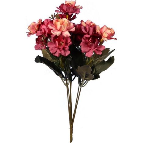 Bouquet de 18 fleurs de cerisier de 30 cm, couleur bordeaux (1/3)
