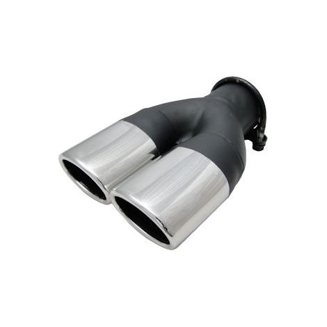 Embout echappement double ovale 757.4 pour sortie 45-60 mm