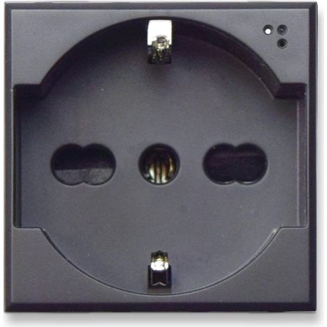 Bipass-Schuko-Steckdose Tekla S44 Graue Farbe 2P+E 10/16A 250V Mattierte Oberfläche 2M